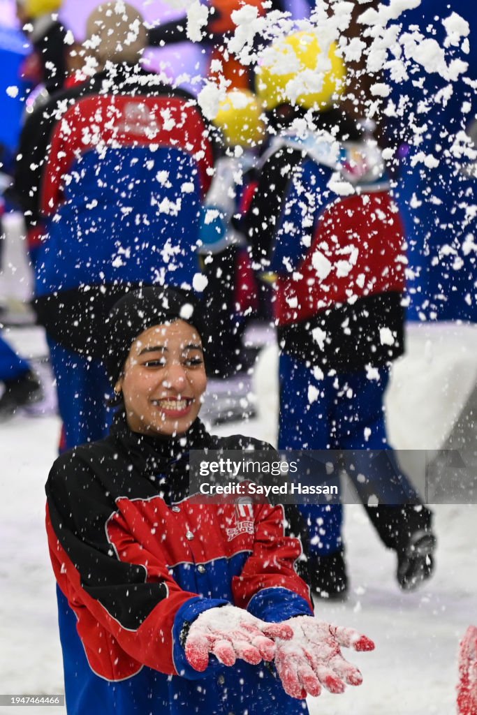 Cairo's Ski Egypt Snow Park Participates In World Snow Day 2024