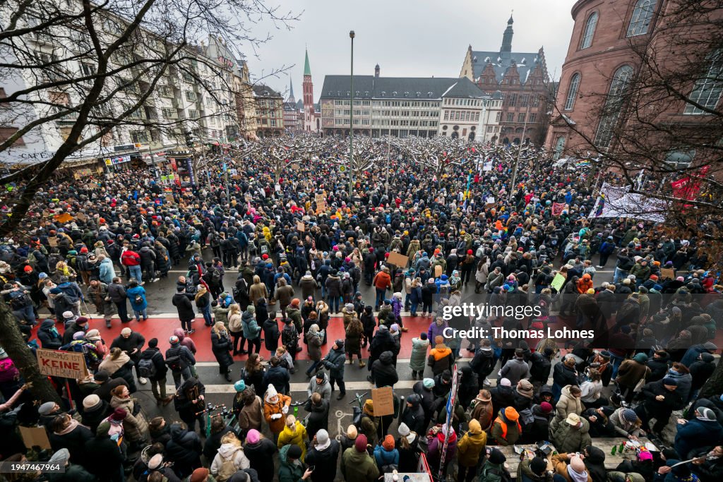 Frankfurt: Nationwide Protests Against AfD Continue Following Revelation Of Meeting With Neo-Nazis