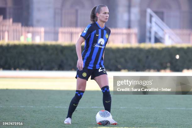 Frederikke Thogersen of FC Internazionale Women in action during FC Internazionale v AS Roma- Women Serie A at Arena Civica Gianni Brera on January...