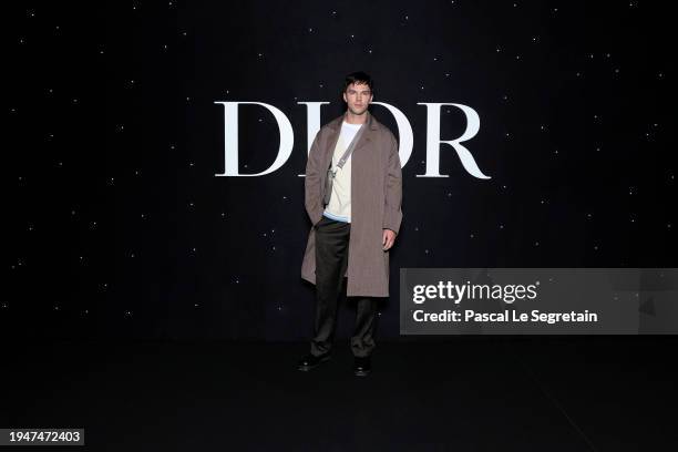 Nicolas Hoult attends the Dior Homme Menswear Fall/Winter 2024-2025 show as part of Paris Fashion Week on January 19, 2024 in Paris, France.