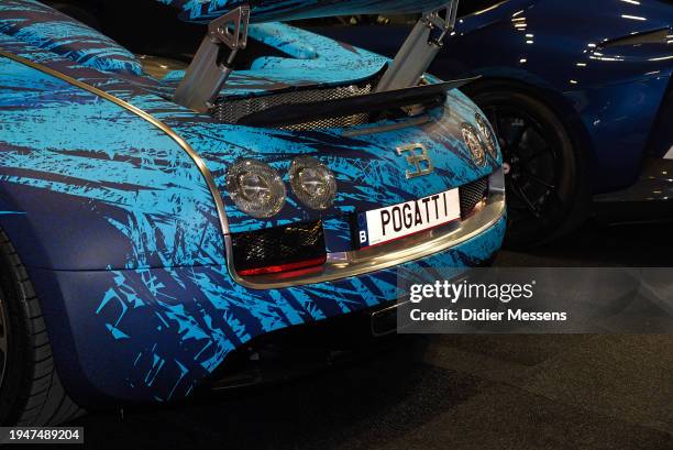 Bugatti Veyron is shown at the Brussels Auto Show on January 17, 2024 in Brussels, Belgium.