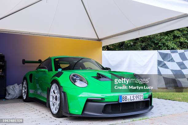 The Porsche 911 GT3RS at Goodwood Festival of Speed 2023 on July 13th in Chichester, England. The annual automotive event is hosted by Lord March at...
