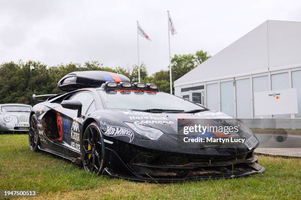 The Lamborghini Aventador SVJ at Goodwood Festival of Speed 2023 on July 13th in Chichester, England. The annual automotive event is hosted by Lord...