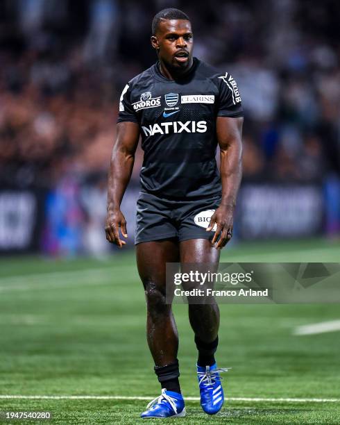 Christian Wade of Racing 92 looks on during the Investec Champions Cup match between Racing 92 and Cardiff Rugby at Paris La Defense Arena on January...