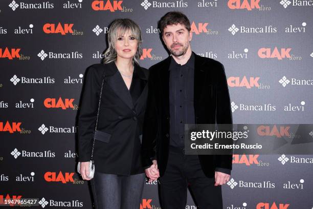 Eva Nestori and Michele Riondino attend the "Ciak D'Oro 2023" at Palazzo Colonna on January 20, 2024 in Rome, Italy.