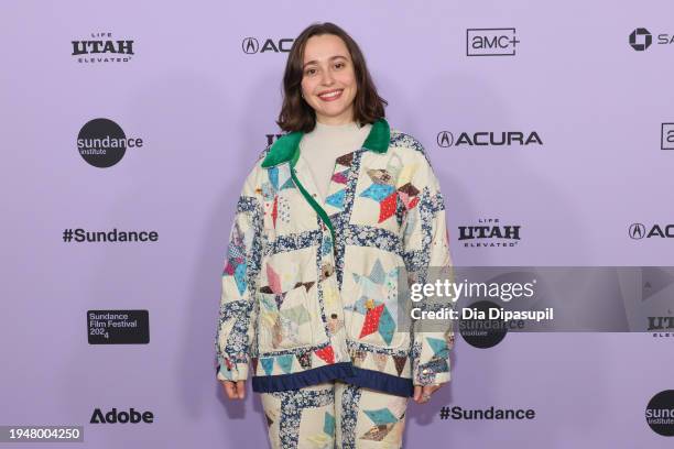 Amandine Thomas attends the "Viaje de Negocios" Premiere at the Short Film Program 3 Premiere during the 2024 Sundance Film Festival at Egyptian...