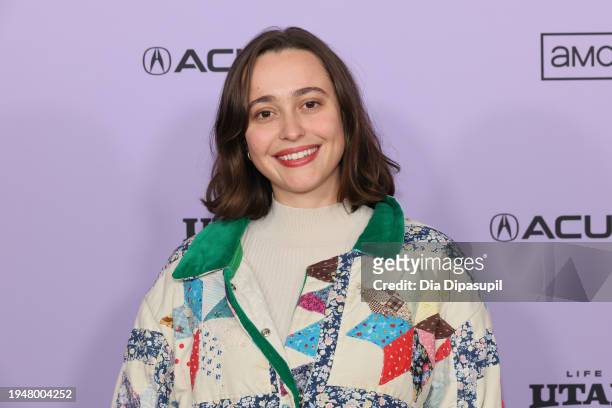 Amandine Thomas attends the "Viaje de Negocios" Premiere at the Short Film Program 3 Premiere during the 2024 Sundance Film Festival at Egyptian...