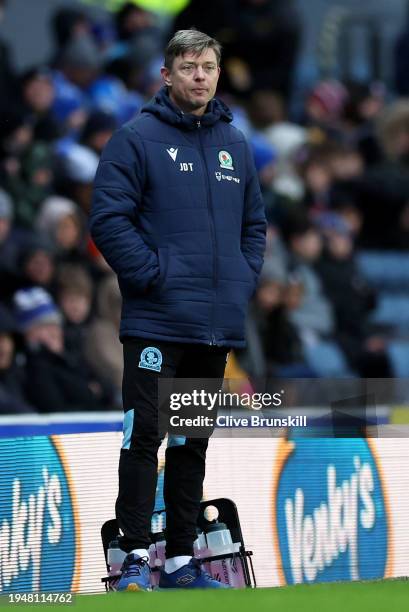 Jon Dahl Tomasson manger of Blackburn Rovers during the Sky Bet Championship match between Blackburn Rovers and Huddersfield Town at Ewood Park on...