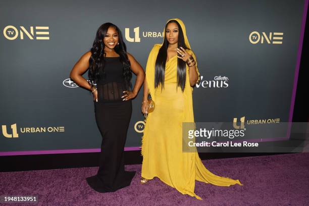 Reginae Carter and Toya Johnson attend the 2024 Urban One Honors: Best In Black at Coca-Cola Roxy on January 20, 2024 in Atlanta, Georgia.