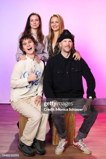 Gaite Jansen, Walt Klink, Alicia Silverstone and Steffen Haars visit the IMDb Portrait Studio at Acura House of Energy on Location at Sundance 2024...