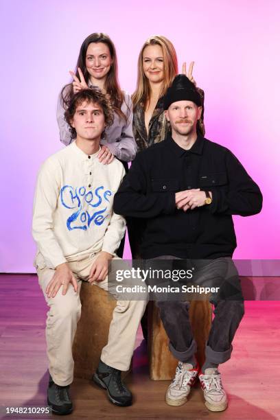 Gaite Jansen, Walt Klink, Alicia Silverstone and Steffen Haars visit the IMDb Portrait Studio at Acura House of Energy on Location at Sundance 2024...