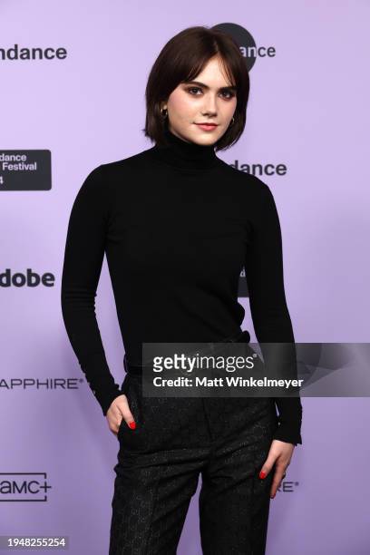 Emilia Jones attends the "Winner" Premiere during the 2024 Sundance Film Festival at The Ray on January 20, 2024 in Park City, Utah.