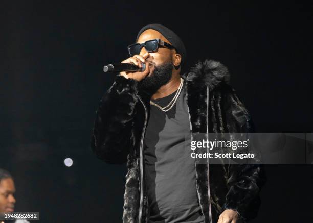 Jeezy performs at Little Caesars Arena on January 19, 2024 in Detroit, Michigan.