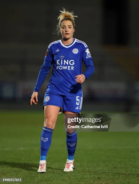 Sophie Howard of Leicester City during the Barclays Women´s Super League match between Leicester City and Aston Villa at Pirelli Stadium on January...