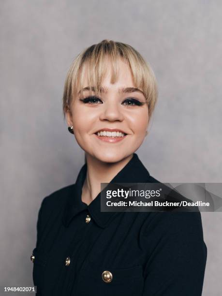 Megan Stott is photographed for Deadline at the Deadline Studio during the 2024 Sundance Film Festival on January 22, 2024 in Park City, Utah.