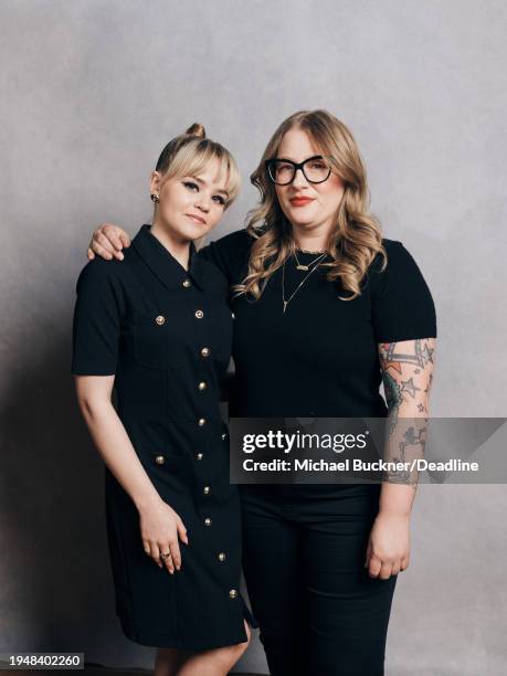 Megan Stott and Mel Eslyn are photographed for Deadline at the Deadline Studio during the 2024 Sundance Film Festival on January 22, 2024 in Park...