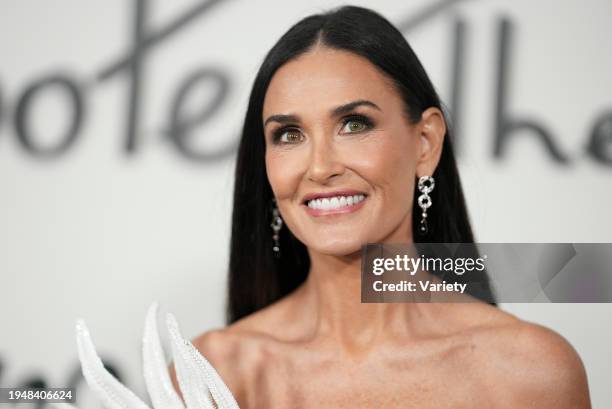 Demi Moore at the premiere of "Feud: Capote vs. The Swans" held at MOMA on January 23, 2024 in New York City.