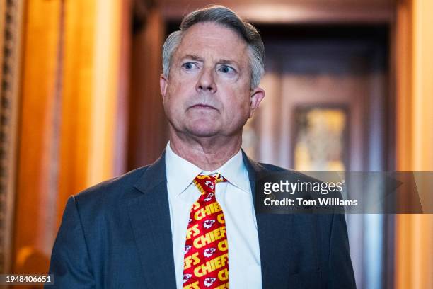 Sen. Roger Marshall, R-Kan., is seen during senate votes in the U.S. Capitol on Tuesday, January 23, 2024.
