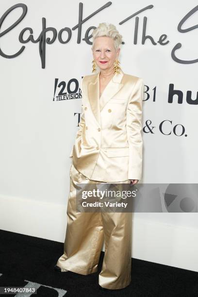 Lou Eyrich at the premiere of "Feud: Capote vs. The Swans" held at MOMA on January 23, 2024 in New York City.