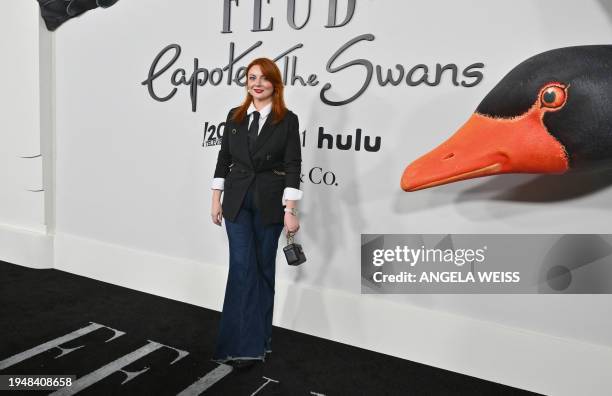 Editor-in-Chief of Glamour magazine Samantha Barry arrives for FX's "Feud: Capote vs. The Swans" premiere at the Museum of Modern Art in New York, on...