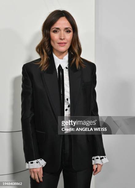 Australian actress Rose Byrne arrives for FX's "Feud: Capote vs. The Swans" premiere at the Museum of Modern Art in New York, on January 23, 2024.