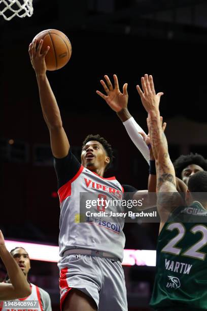 Jarrett Culver of the Rio Grande Valley Vipers shoots the ball against the Iowa Wolves during an NBA G-League game on January 23, 2024 at the Wells...