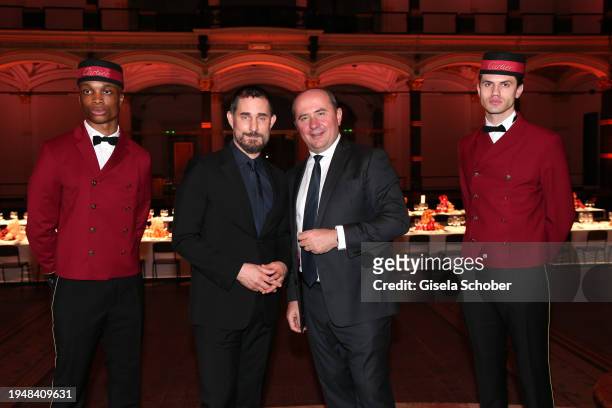 Clemens Schick, Alexis de Laporte during the Cartier x Babelsberg dinner at Martin Gropius Bau on January 23, 2024 in Berlin, Germany.