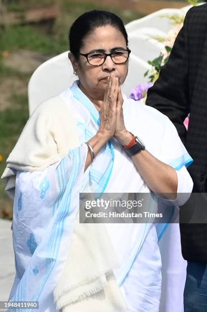 Chief Minister of West Bengal Mamata Banerjee during an event on 127th birth anniversary of Netaji Subhas Chandra Bose at Red Road on January 23,...