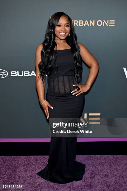 Reginae Carter attends The 6th Annual URBAN ONE HONORS: Best In Black presented by TV One at Coca Cola Roxy on January 20, 2024 in Atlanta, Georgia.