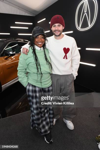 Sadé Clacken Joseph and Dylan O'Brien attend the Acura House of Energy at the 2024 Sundance Film Festival on January 20, 2024 in Park City, Utah.