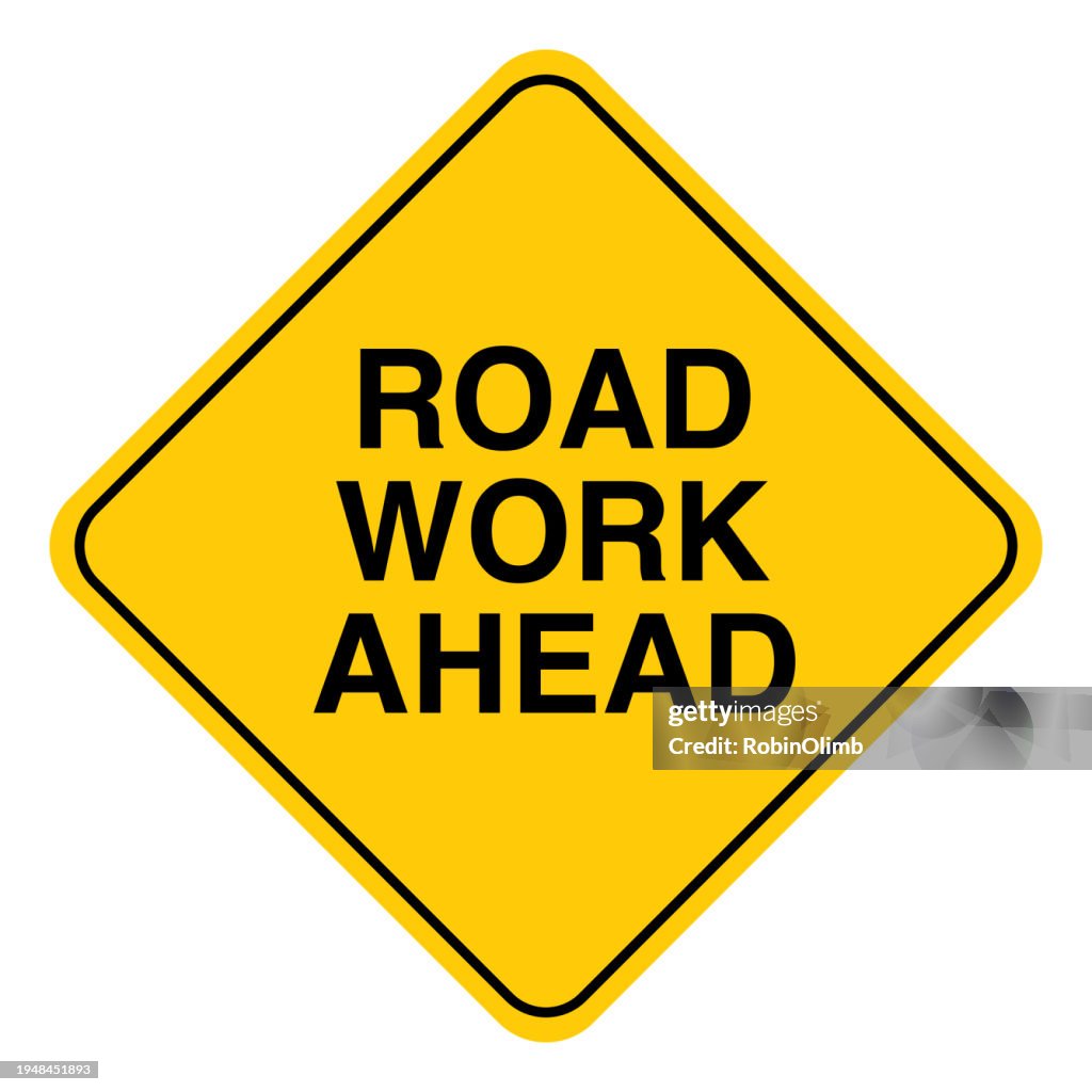 Road Work Ahead Road Sign