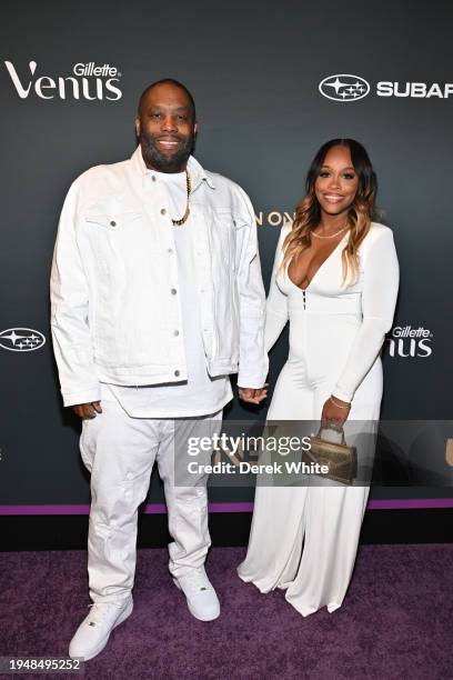 Killer Mike and Shana Render attend The 6th Annual URBAN ONE HONORS: Best In Black presented by TV One at Coca Cola Roxy on January 20, 2024 in...