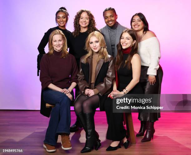Laura Linney, Daniella Taylor, Laura Chinn, Ella Anderson, Amarr, Ariel Martin and Keyla Monterroso Mejia visit the IMDb Portrait Studio at Acura...