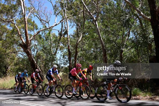 Antonio Morgado Tomas of Portugal and UAE Team Emirates, Gil Gelders of Belgium and Team Soudal Quick-Step, Franck Bonnamour of France and Decathlon...