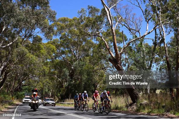 Antonio Morgado Tomas of Portugal and UAE Team Emirates, Gil Gelders of Belgium and Team Soudal Quick-Step, Franck Bonnamour of France and Decathlon...