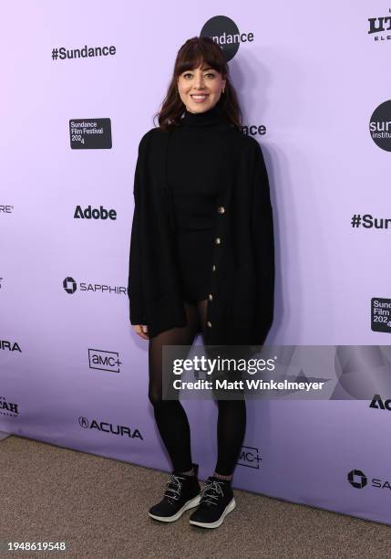 Aubrey Plaza attends the "My Old Ass" Premiere during the 2024 Sundance Film Festival at Eccles Center Theatre on January 20, 2024 in Park City, Utah.