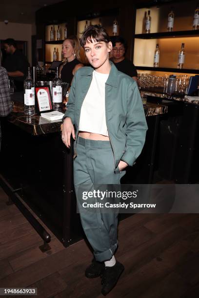 Kristen Stewart attends as Ketel One Family Made Vodka celebrates the cast of "Winner" at the Sundance Film Festival at Star Bar on January 20, 2024...