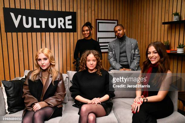 The cast of "Suncoast" Ella Anderson, Laura Chinn, Daniella Taylor , Amarr and Ariel Martin attend The Vulture Spot At Sundance Film Festival - Day 2...