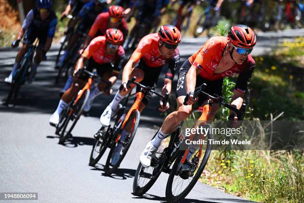 Ben Swift of United Kingdom and Team INEOS Grenadiers leads the peloton during the 24th Santos Tour Down Under 2024, Stage 6 a 128.2km stage from...