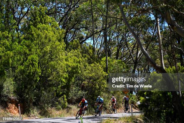 Jacopo Mosca of Italy and Team Lidl-Trek, Franck Bonnamour of France and Decathlon AG2R La Mondiale Team, Simon Geschke of Germany and Team Cofidis...