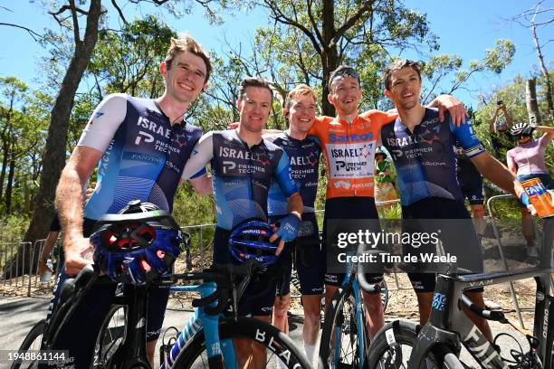 Derek Gee of Canada, Simon Clarke of Australia, Nick Schultz of Australia, overall race winner Stephen Williams of United Kingdom - Orange Santos...