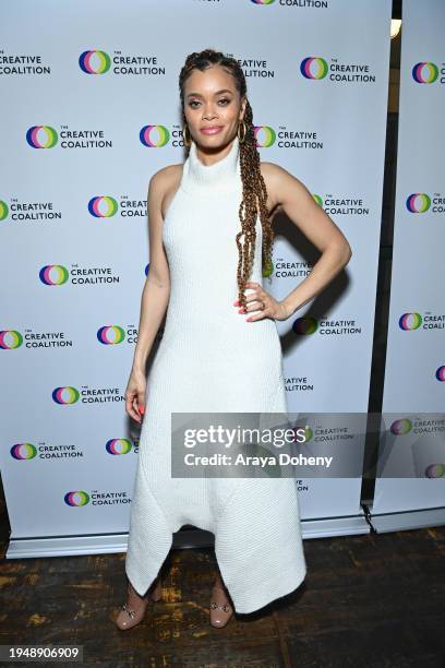 Andra Day attends the 17th Annual Creative Coalition Spotlight Initiative Awards Gala at Buona Vita on January 20, 2024 in Park City, Utah.