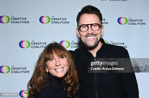 Robin Bronk and Tim Daly attend the 17th Annual Creative Coalition Spotlight Initiative Awards Gala at Buona Vita on January 20, 2024 in Park City,...