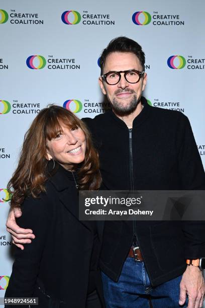 Robin Bronk and Tim Daly attend the 17th Annual Creative Coalition Spotlight Initiative Awards Gala at Buona Vita on January 20, 2024 in Park City,...