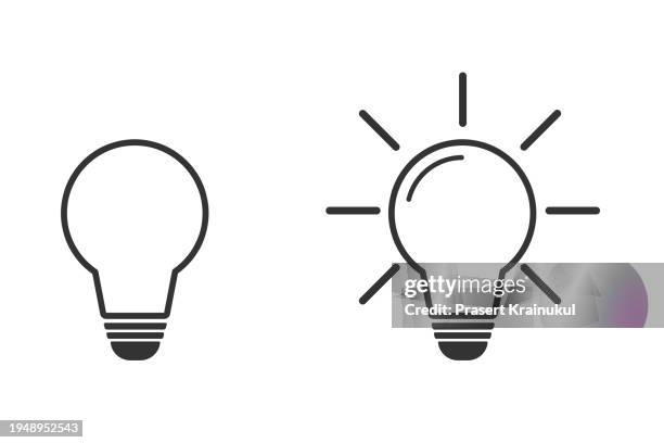 light bulb. ideas creativity analytical thinking processing light bulb vector icon. symbolic idea. - ampoule électrique photos et images de collection