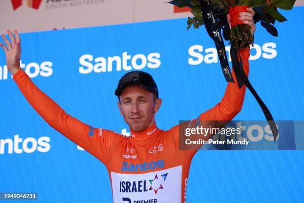 Stephen Williams of United Kingdom and Israel-Premier Tech team wins the Leaders jersey after the 24th Santos Tour Down Under Schwalbe Men's Stage 6...