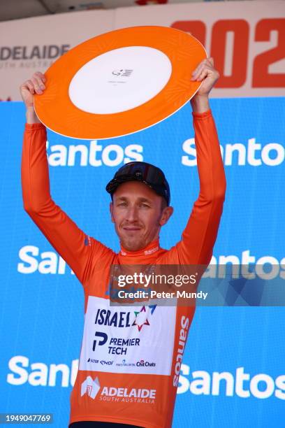 Stephen Williams of United Kingdom and Israel-Premier Tech team wins the Leaders jersey after the 24th Santos Tour Down Under Schwalbe Men's Stage 6...