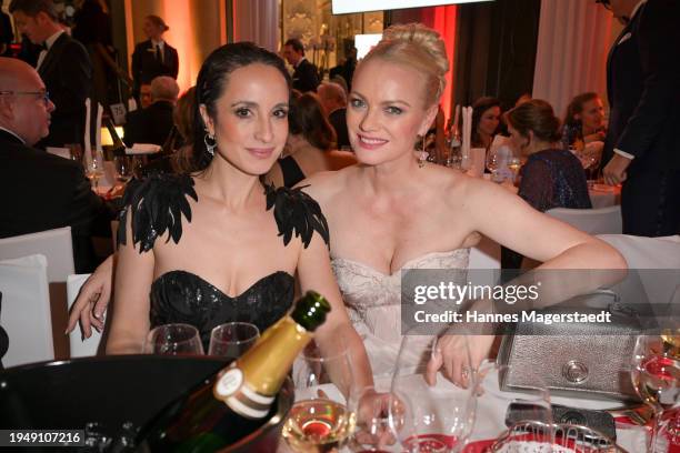 Stephanie Stumph and Franziska Knuppe attend the German Film Ball 2024 at Hotel Bayerischer Hof on January 20, 2024 in Munich, Germany.