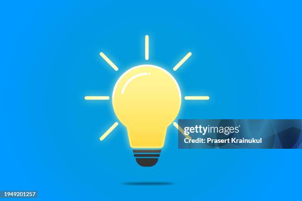 light bulb. ideas creativity analytical thinking processing light bulb vector icon. symbolic idea. - success vector stock pictures, royalty-free photos & images