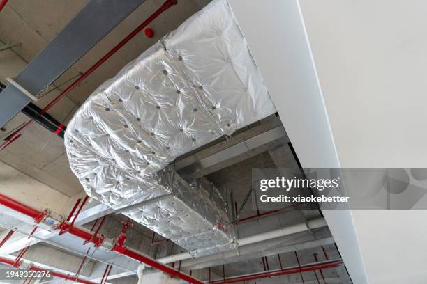 smoke exhaust ducts on the ceiling - fire prevention stock pictures, royalty-free photos & images